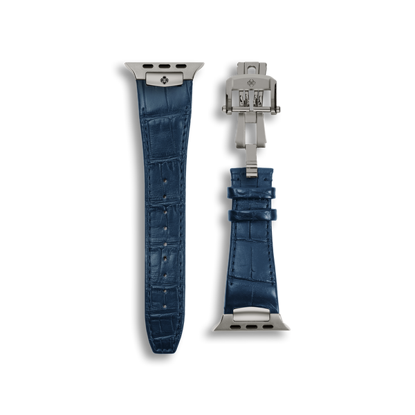 Apple Watch Strap / Alligator Leather - Blue