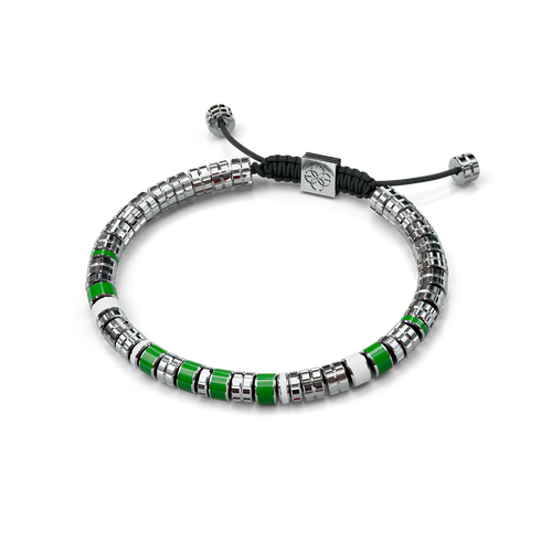 Bracelet / EV - Silver - Green